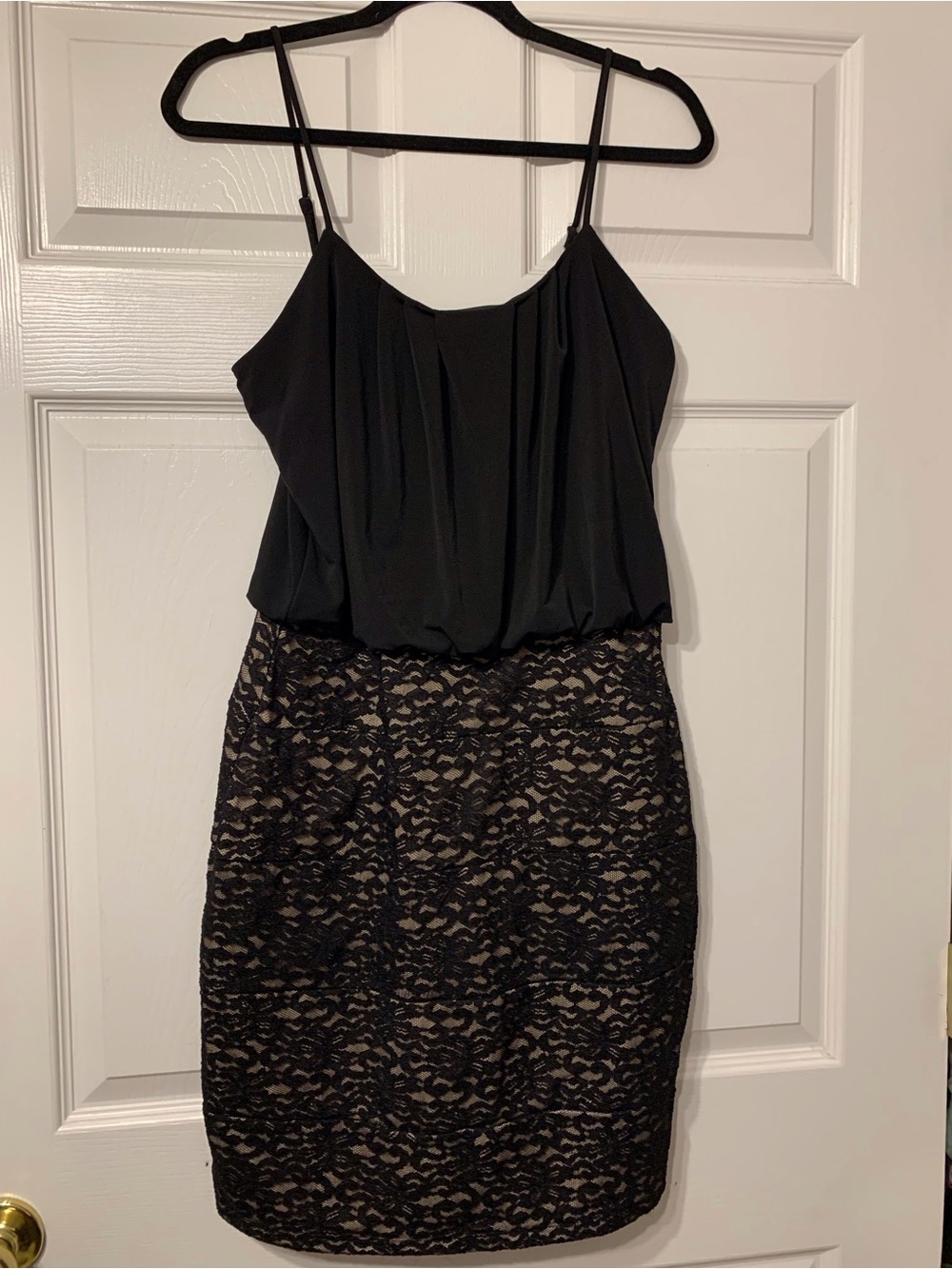 black lace dress